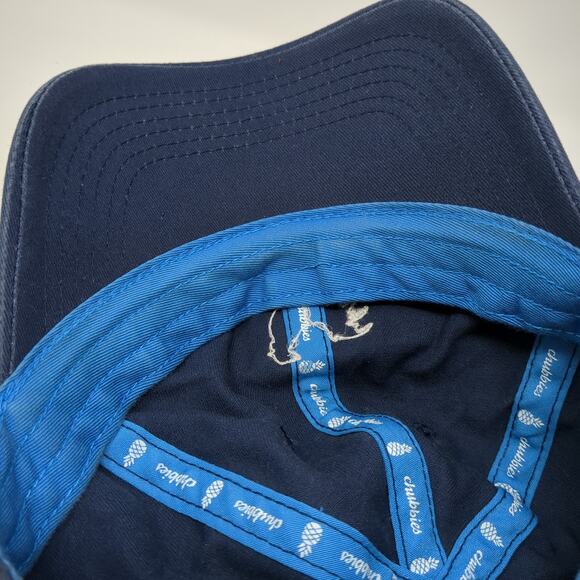 Rooster Slideback Baseball Cap Blue One Size Adjustable Embroidered Chubbies - Picture 8 of 9